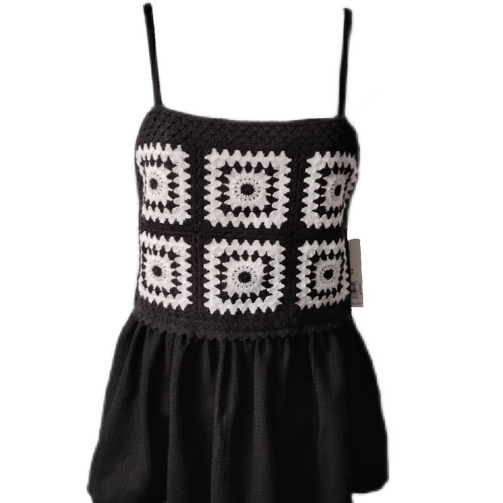 No Boundaries Juniors Crochet Tank Size XS